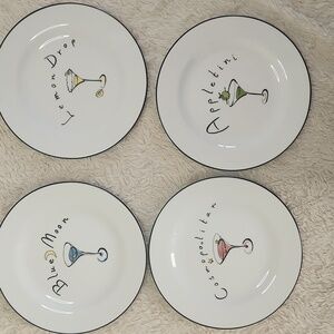 Pottery Barn Martini Dessert Plates